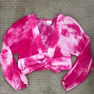 Pink Tie-Dye Women's Top